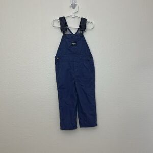 OshKosh B'Gosh Boys Blue Lined Overalls 3T 100% Cotton